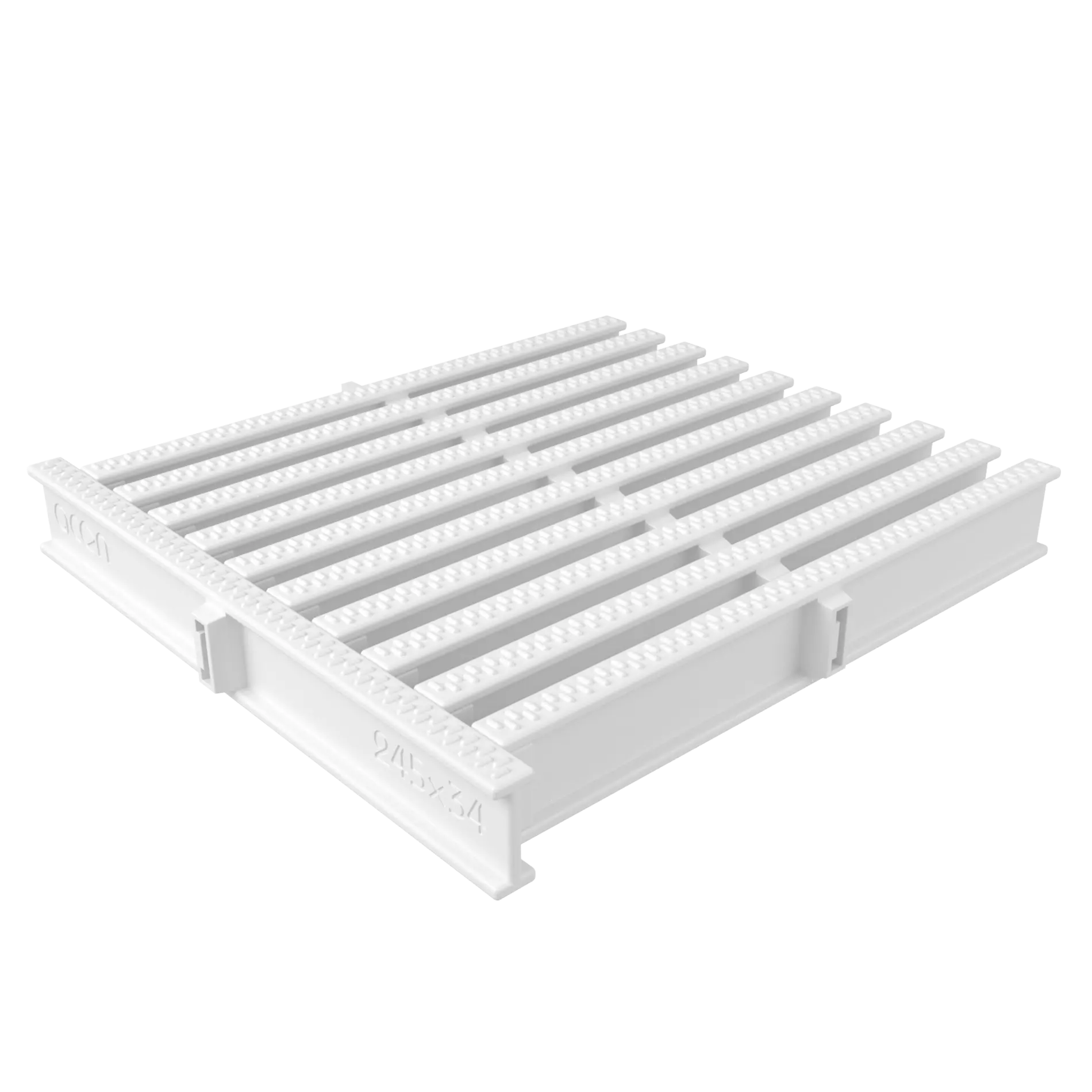 угловой сегмент переливной решетки acon 195x34мм, цвет белый