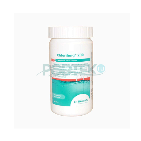 bayrol хлорилонг (chlorilong) 200, медленнорастворимые таблетки, 1кг