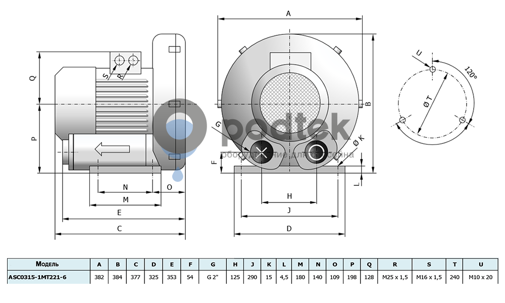 компрессор низкого давления hpe hsc0315-1mt221-6 (315 м3/ч, 380в)